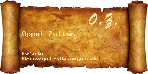 Oppel Zoltán névjegykártya
